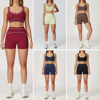 Ensemble de vêtements de sport pour femmes, 2 pièces, pour la gym, le fitness, le yoga, les entraînements, vêtements de sport pour femmes