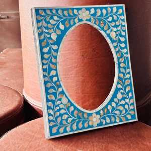 Premium Artisan Bone Inlay Photo Frames Decorative <b>Mosaic</b> Style Picture Frames for Home Interior Living Room Natural Crafts - Product Image 1
