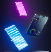Luce LED RGB Portatile per Studio, Selfie, Fotografia, Streaming Live, Video YouTube, TikTok, Kit di Illuminazione Dimmerabile con Clip D02