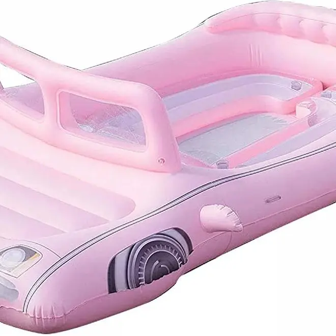 Equipamento entretenimento aquático inflável rosa da princesa barco