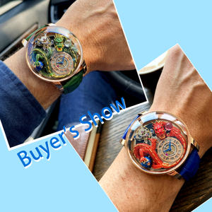 <span class=keywords><strong>Montre</strong></span> de luxe à quartz émaillée en cuir, édition limitée Festival Dragon, <span class=keywords><strong>mouvement</strong></span> analogique, verre saphir - Product Image 3