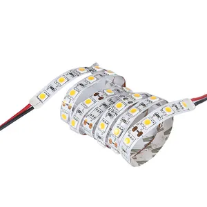 रात का खाना उज्ज्वल एलईडी लचीला टेप पट्टी प्रकाश 110v 120v 220v 5050 2835 SMD आरजीबी गर्म सफेद रंग एलईडी पट्टी