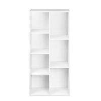 Meubles en bois Basics 7 Cube Organisateur Bibliothèque Blanc Organisateur Étagère Décor De Stockage À La Maison