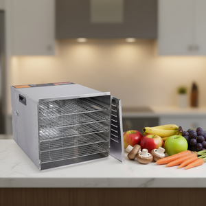 Deshidratador de Alimentos de Acero Inoxidable de 10 Bandejas, 1200W, Secador de Frutas Eficiente, Modelo Eléctrico D0100H5EAWY - Product Image 2