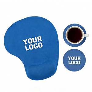 Lightweight Promo Gift Custom Logo Mouse Pad with Gel Wrist Rest Non-Slip Design for PC Users Office Business Workers Mousepad - Product Image 1
