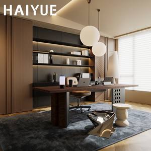 <span class=keywords><strong>Bibliothèque</strong></span> en bois HAIYUE du sol au plafond avec portes en verre anti-poussière pour bureau - Product Image 6