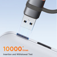Type-C vers USB 3.0 transfert de données rapide 5 Gb/s prise en charge du pilote dur USB-C adaptateur de disque U convertisseur USB C avec crochet en silicone
