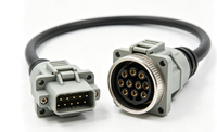 Connecteur Micro-D J30J‑15TJL‑30CM, prise mâle à 15 cœurs avec câble pré-câblé de 300 mm pour système de contrôle avionique industriel