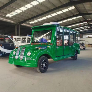 Carrito de Golf Clásico de 8 Plazas, Color Verde y Rojo, Personalizado, de 4 Ruedas, para Adultos, Autobús Turístico de 8 Plazas - Product Image 1