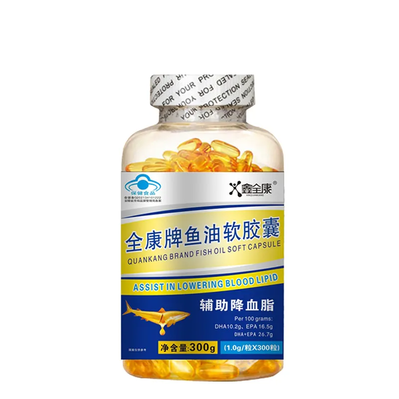 Tùy chỉnh thực phẩm Omega 3 bổ sung sản xuất dầu cá viên nang mềm hỗ trợ trong lowing lipid máu