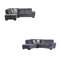 Ensemble de canapés d'angle américains de luxe capitonnés en forme de L modulaire 2 places extensible en cuir rembourré meubles de maison appartements villas