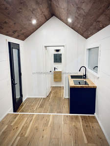 Casa moderna Techo inclinado Estructura de acero Casa Jardín Dormitorio Playa Paisaje Características Home Stay Hotel RV Campamento de vacaciones - Product Image 5