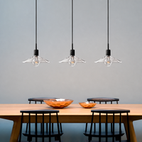 Petite lampe suspendue en laiton de style nordique moderne, minimaliste, industrielle, pour salle à manger, café, bar, restaurant, rétro, E27, LED