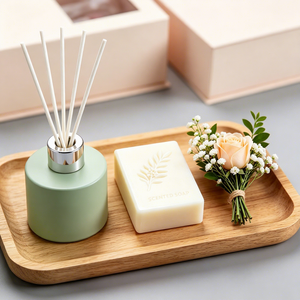 Wholesale Luxury Valentine's Day Bouquet Gift Private Label Glass <b>Reed</b> <b>Diffuser</b> Gift Box Set 120ml BPA Free Alcohol Free - Product Image 4