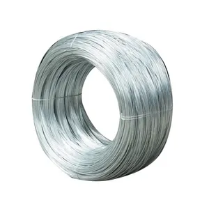 Fornecimento de fábrica quente zinco mergulhado revestido galvanizado Rod 0.3mm alta elasticidade alta carbono galvanizado fio de aço