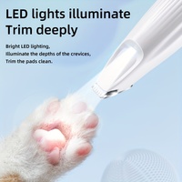 Tondeuse à poils pour animaux de compagnie à lumière LED, tondeuse silencieuse pour toilettage des chiens, tondeuse à poils pour pattes de chien rechargeable par USB avec écran, outils de toilettage pour animaux de compagnie
