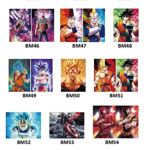 Personalizado de alta qualidade estilo Dragon Ball 3D efeito flip Poster Wall Art Imagem Lenticular 3D Anime Poster