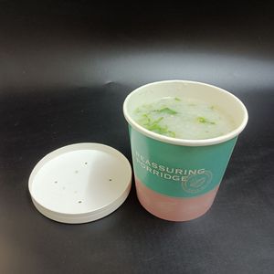 SP2880 porridge usa <span class=keywords><strong>e</strong></span> getta di alta qualità, tagliatelle, zuppa a parete singola secchio di carta con coperchio. Logo personalizzato - Product Image 3
