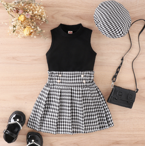 2024 nuova estate bambino bambino abbigliamento completo 2-8 elegante canottiera senza maniche <span class=keywords><strong>pantaloncini</strong></span> 2 pz vestiti per bambine - Product Image 4