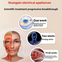 Dispositif de rajeunissement du visage et du cou à micro-courant Masseur domestique ABS transfrontalier Instrument à rouleau électrique pour le raffermissement du visage des lèvres