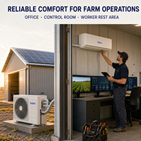 Sistema di Gestione Termica per Esterni 9000BTU 24V DC di Grado Agricolo, per Ambienti Off-Grid, Capannoni per Coltivazioni e Spazi di Lavoro, con Doppio Controllo della Temperatura, Versione USA