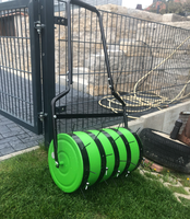 Aérateur de pelouse en métal Scarificateur à rouleau Outil de pointe en acier roulant pour jardin et ferme