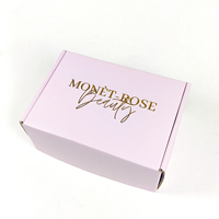 Handels preis Custom Design Logo Exquisite rosa Wellpappe Mailer Box Verpackung Schuhe Kleidung Box