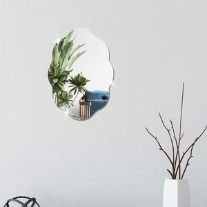 Irregular Creative Acrylic <b>Rectangular</b> Oval <b>Mirror</b> Wall Sticker Self-Adhesive Living Room Bedroom Bathroom Decorative <b>Mirror</b> - Product Image 3