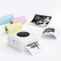 Impresora Térmica Portátil sin Tinta, Impresora de Etiquetas Adhesivas de Bolsillo para Notas de Estudiantes, Fotos, Códigos de Barras, Impresión de Diarios DIY