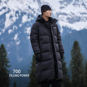 Veste <span class=keywords><strong>longue</strong></span> en duvet d'oie pour homme PELLIOT, vêtements d'extérieur, coupe-vent d'hiver, rembourrage 700, 90% épais - Product Image 5