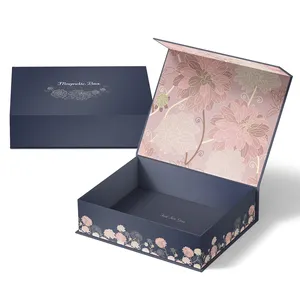 Роскошные подарочные коробки с магнитной крышкой, элегантная подарочная коробка для подружки невесты, набор белых свечей, упаковка подарочной коробки на заказ