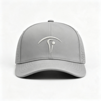 Casquette de sport unisexe perforée au laser avec logo brodé 3D et visière incurvée classique pour le golf et le baseball