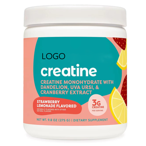 ผงครีเอทีนผสมสำหรับผู้หญิง ออกกำลังกาย 3 กรัม ครีเอทีนโมโนไฮเดรต สารสกัดดอกแดนดิไลออน ยูวาเออร์ซี แครนเบอร์รี่ รสสตรอว์เบอร์รี่ เลมอน - Product Image 4