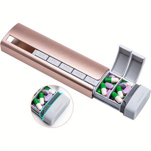 Popular Extra Large Bottles Food Grade PP Compartment Pill <b>7</b>-Grid Sealed Moisture-Proof Color Matching <b>Tablet</b> Storage Box for - Product Image 4