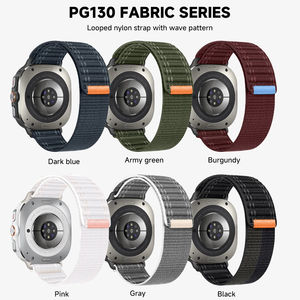 Bracelet en tissu nylon respirant à motif ondulé pour Samsung Galaxy Watch Ultra 47 mm, bracelet de remplacement en boucle tissée - Product Image 4