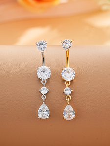 Graziosi <span class=keywords><strong>Piercing</strong></span> per <span class=keywords><strong>Ombelico</strong></span> Pendenti 14G a Goccia d'Acqua per Donne, Anello per <span class=keywords><strong>Ombelico</strong></span> in Acciaio Inossidabile, Gioielli per <span class=keywords><strong>Piercing</strong></span> all'<span class=keywords><strong>Ombelico</strong></span> - Product Image 1