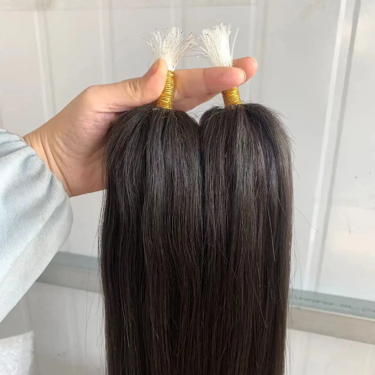 Veren Tip Hair Extensions Groothandel 100% Gezonde Menselijke Eindkleur Zwart Vietnamees Rauw Haar Veer Hair Extensions