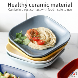 Commercio all'ingrosso a buon mercato Sottile di porcellana bianca di ceramica <span class=keywords><strong>rettangolo</strong></span> ciotole ondulato pasta piatto - Product Image 4