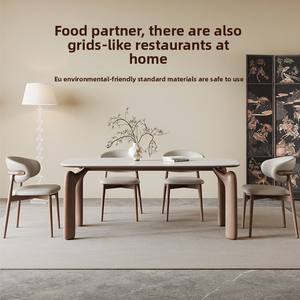 โต๊ะไม้เนื้อแข็งนอร์ดิกสำหรับบ้านโต๊ะรับประทานอาหารไม้แอชสีขาวเคลือบทันสมัยสีวอลนัทสำหรับ8ชิ้น - Product Image 3