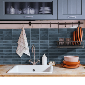 Home Decor Bathroom Waterproof Peel and Stick Marble Blue <strong>Backsplash</strong> Mosaic Wall Tiles <strong>Sticker</strong> <strong>for</strong> <strong>Kitchen</strong> Living Room - Product Image 3