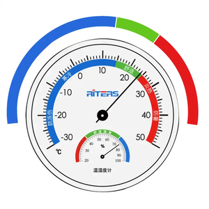 Vòng tròn nhỏ cầm tay quay số nhỏ dễ thương quán cà phê hình bầu dục phòng <span class=keywords><strong>Analog</strong></span> Nhiệt kế ẩm kế - Product Image 1