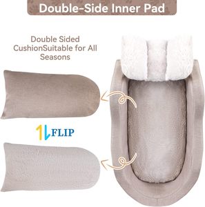 Asiento de Coche de Lujo para Perros, Asiento Elevador para Consola Central, Cierre de Cremallera de Plástico Oxford, Diseño Sólido, Ecológico, para Perros Pequeños (Gris Oscuro) - Product Image 3