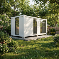 Maison conteneur préfabriquée portable de 20 pieds, design esthétique, moderne et élégant, démontable en kit plat, pour usage hôtelier et scolaire