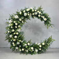Arche florale en forme de cœur en soie artificielle pour mariage, arrangement floral pour demande en mariage, cérémonie de fiançailles, décoration