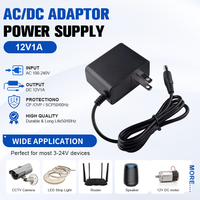 Adaptador de Corriente CA/CC de 12V 1A de Potencia Completa, Venta al por Mayor de Fábrica, Fuente de Alimentación de Voltaje Amplio 100-240V para Decodificador de TV y Receptor Digital