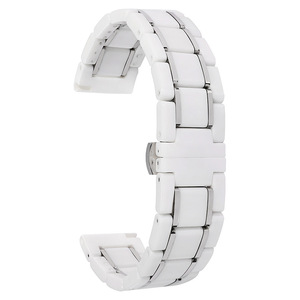 Cinturino in Acciaio Inossidabile e Ceramica da 20mm 22mm per <span class=keywords><strong>Apple</strong></span>, Samsung, Huawei <span class=keywords><strong>Watch</strong></span>, Sgancio Rapido, <span class=keywords><strong>5</strong></span> Perle, Accessori per Orologi - Product Image 5