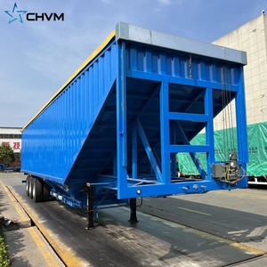 Remolque <span class=keywords><strong>para</strong></span> Granos, Remolque <span class=keywords><strong>para</strong></span> Transporte de Cereales, Remolque <span class=keywords><strong>para</strong></span> Cacahuetes y Trigo con Fondo de Tolva en Venta - Product Image 3