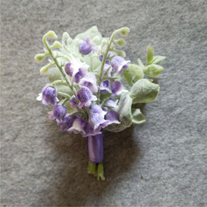 Boutonnières réalistes pour mariée et marié, lys calla, lys de la <span class=keywords><strong>vallée</strong></span>, boutonnières populaires en forme de rose pour les cérémonies de mariage - Product Image 5