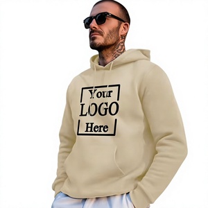 Customizable Men's 100% Cotton French Terry Fleece Regular Fit Eco-Friendly 500g Hoodie Personalized Photo/Text Front <b>Back</b> - Product Image 1