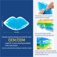 Compresse de gel froid réutilisable pour les lèvres, à double usage chaud et froid, compatible congélateur et micro-ondes, pour le soulagement de la douleur et de l'stress